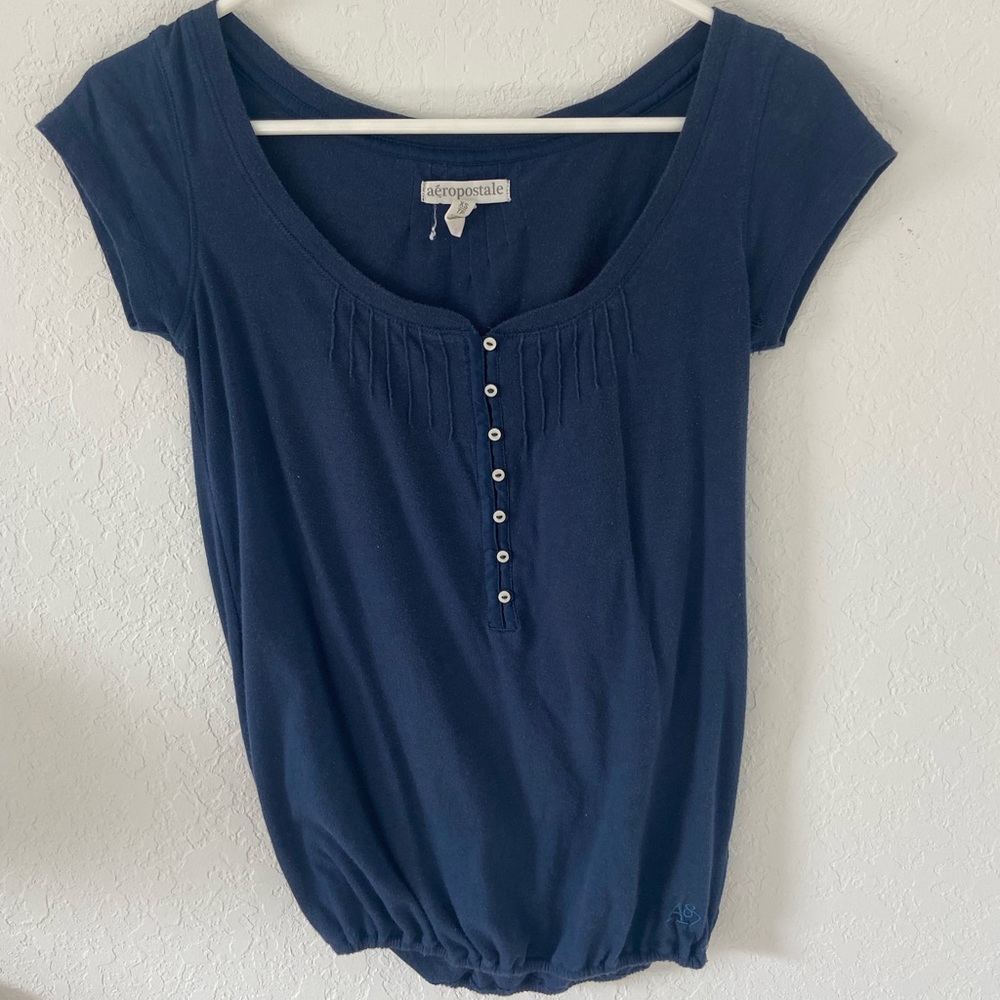 women’s aeropostale y2k navy shirt